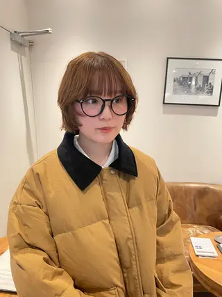 ショート 透明感ニュアンス 柔らかstyle🤍のヘアスタイル