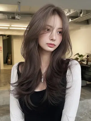 ロング 橋本 眞穂のヘアスタイル