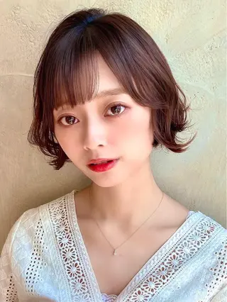 ショート カラー パーマ ヘアアレンジ 🌈小顔似合わせ SHIHO🌈のヘアスタイル