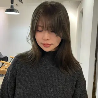 ミディアム 盛れる透明感カラー・ momokaのヘアスタイル