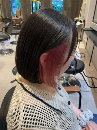 ショート カラー オリーブカラー🫒/ ハッシュカット/みゆのヘアスタイル