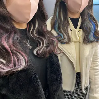ロング カラー ヘアアレンジ 福岡 天神 大名 エクステ.みう🐱のヘアスタイル