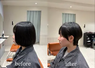 ショート 似合わせカットカラー 💎モエのヘアスタイル