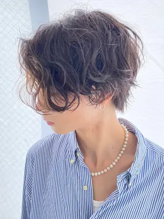 パーマ ショート メンズ ✨【公式】渋谷メンズ サロン BLUCK✨のヘアスタイル