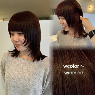ミディアム カラー yard.長田 唯のヘアスタイル