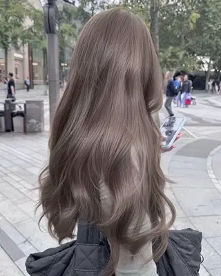 ロング カラー kaho透明感/ 艶カラー💜🫧のヘアスタイル