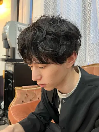 ショート 紙屋町ショート /ボブ　パーマ河内蓮のヘアスタイル