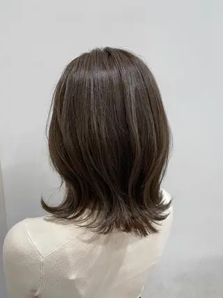 ミディアム 顔まわりカット🌟 くびれヘア/寺門遥輝のヘアスタイル