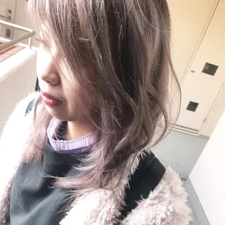 ミディアム カラー パーマ tuuli トゥーリのヘアスタイル