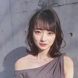 ミディアム [店長]カラーが好評 　小林のヘアスタイル