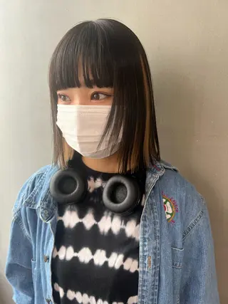 ショート カラー パーマ ヘアアレンジ メンズ キッズ ネイル マツエク・マツパ アイブロウ ウルフレイヤーカット /チヒロのヘアスタイル