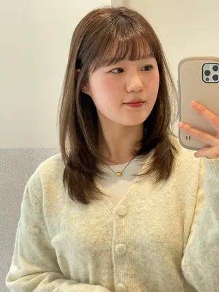 ミディアム ❤︎︎韓国ヘア❤︎︎ 𝑺𝒉𝒊𝒉𝒐のヘアスタイル