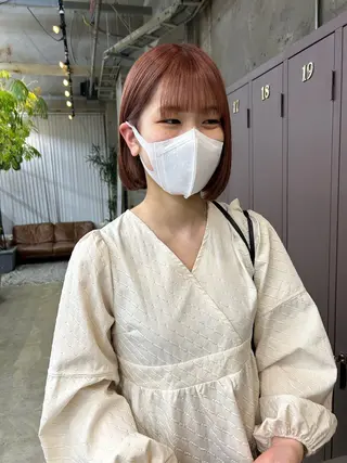 ミディアム カラー maho/垢抜け カラーパーマメイクのヘアスタイル