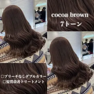 カラー 🤍ブリーチなし ブラウンhimi🤍のヘアスタイル