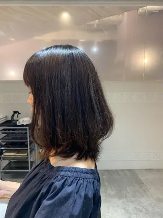 セミロング 早稲田/ショート/ 髪質改善/艶カラーのヘアスタイル
