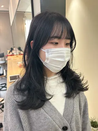 ロング カラー hub hair レイヤー/透明感のヘアスタイル