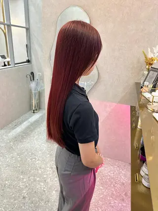 セミロング カラー ヘアアレンジ 天神/ブリーチ/ ブリーチなしカラーのヘアスタイル
