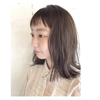 ミディアム カラー 嶋佐 昌大 シマサマオのヘアスタイル