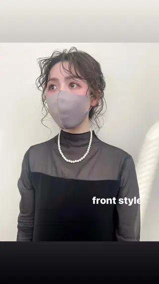 ミディアム ヘアメイク new meのヘアスタイル