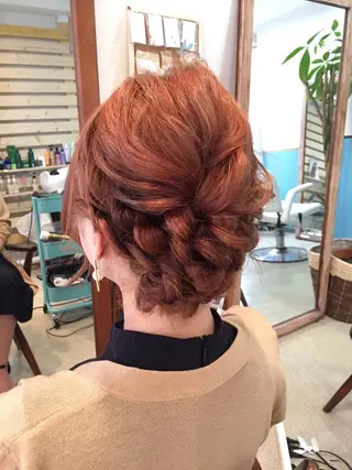 ショート ミディアム セミロング ロング パーマ ヘアアレンジ 早朝✨ヘアセット 着付け/清水玲歌のヘアスタイル