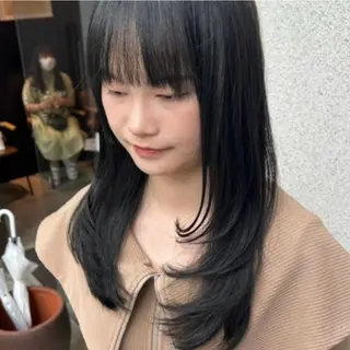 ロング カラー 【nui 茨木】 清水優のヘアスタイル