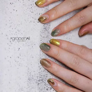 ネイル なんば堀江/育爪施術 ニュアンス✻Kaphのネイルデザイン