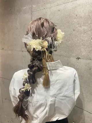 ロング カラー ヘアアレンジ フリーランス美容師 MIZUKIのヘアスタイル