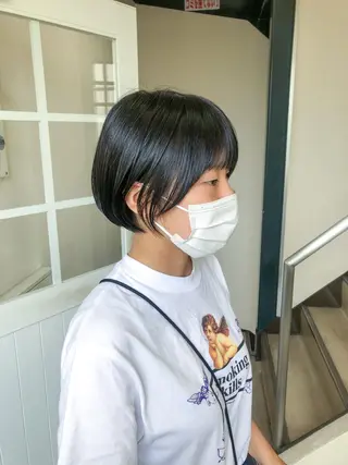 ショート 水野 雪 /パーマ/暖色カラーのヘアスタイル