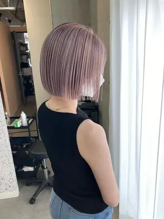 ショート カラー 髪質改善.縮毛矯正 ×韓国ヘアyukiのヘアスタイル