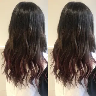 ロング カラー 小栗 麻衣のヘアスタイル
