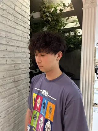 ショート メンズ 藤原暖 ／カラーモデル募集のヘアスタイル