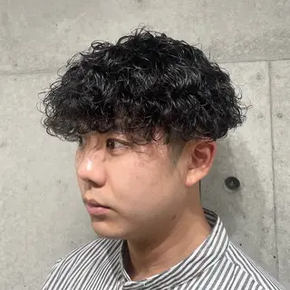 ショート パーマ メンズ 中崎町メンズパーマ/ シャドウ/山下拓実のヘアスタイル