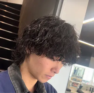 セミロング パーマ ヘアアレンジ メンズ fifth 石川 凪のヘアスタイル