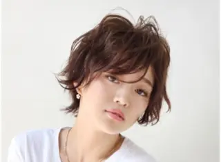 ショート パーマ モッズヘア 青葉台のヘアスタイル