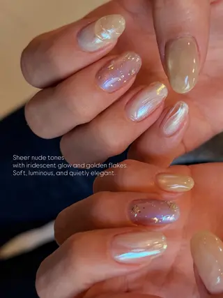 ネイル なんば堀江/育爪施術 ニュアンス✻Kaphのネイルデザイン