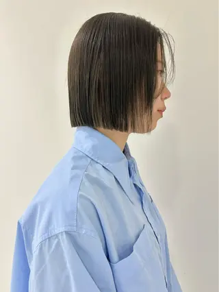 ミディアム カラー 👔ボブ﹨髪質改善 ストレート🩳ももかのヘアスタイル