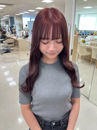 セミロング カラー 暖色専門美容師🎀 お客様満足度◎のヘアスタイル