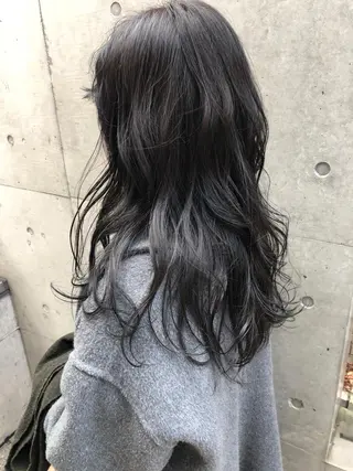 セミロング カラー ヘアアレンジ ブリーチなし透け感/ マンツーマン/Ryoのヘアスタイル