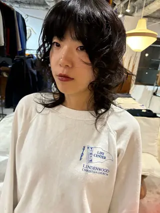 ミディアム カラー パーマ Hayashi Shioriのヘアスタイル