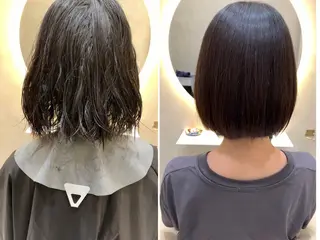 ショート 美髪矯正 吉岡柊斗のヘアスタイル