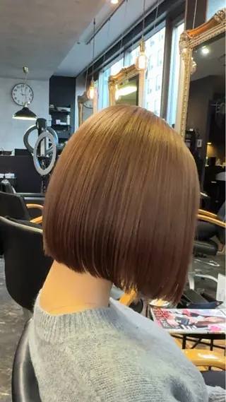 ミディアム カラー 店長 ハイトーン× 髪質改善/舘野 涼太のヘアスタイル