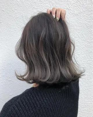 ミディアム カラー パーマ ヘアアレンジ 【白髪ぼかし 専門GBG】自由が丘のヘアスタイル