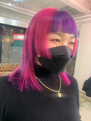 ショート カラー ヘアアレンジ 🧨ブリーチー×ボブ レイヤー💎じゅえるのヘアスタイル