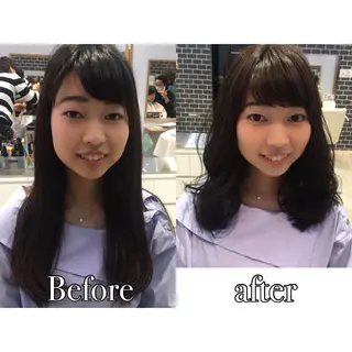 セミロング カラー 中村 美穂のヘアスタイル