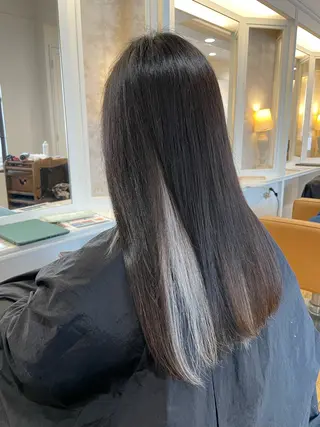 セミロング ブリーチ毛矯正.髪質 改善.髪にドラマをのヘアスタイル