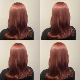 セミロング カラー 金島 青のヘアスタイル