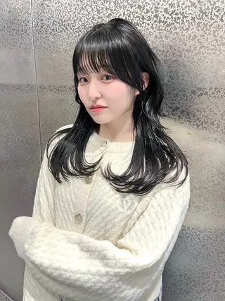 セミロング カラー 尾崎隼大 レイヤー/ウルフのヘアスタイル