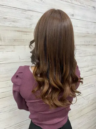セミロング カラー ヘアアレンジ LAVENDIA 初音のヘアスタイル