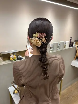 セミロング ヘアアレンジ yuka/ ヘアセットのヘアスタイル