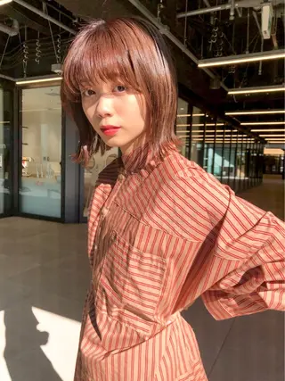 ショート カラー ヘアアレンジ 落合　眺 (オチアイ　ノゾミ)のヘアスタイル